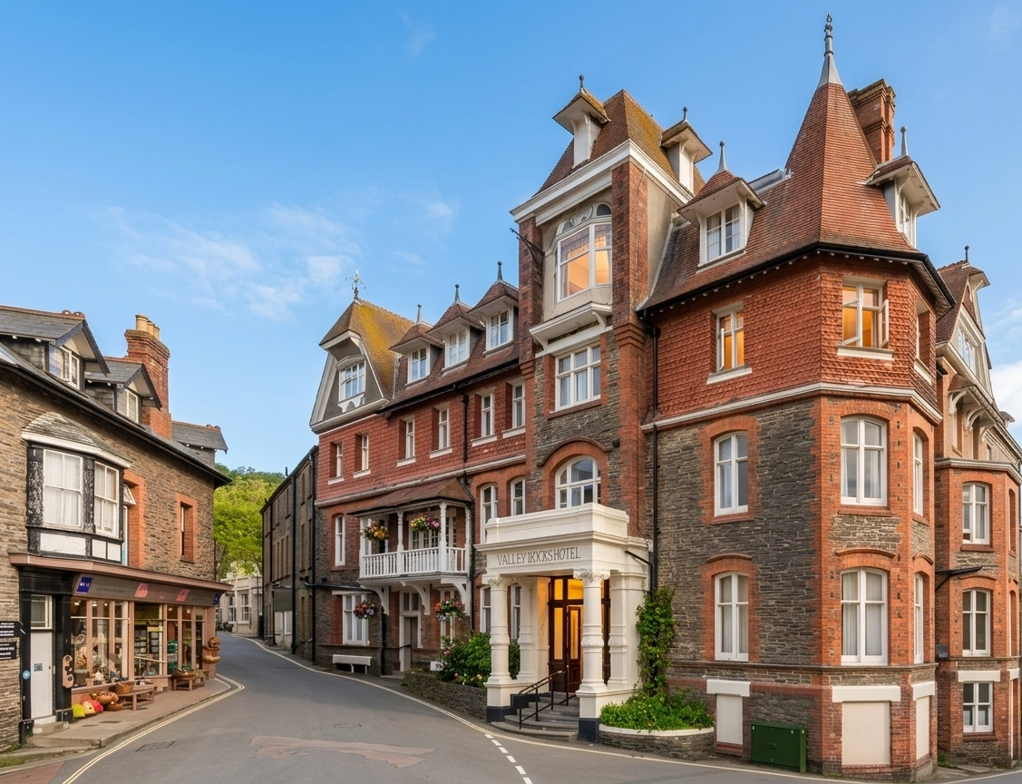 The Valley of Rocks Hotel - historic Victorian building in Lynton, North Devon